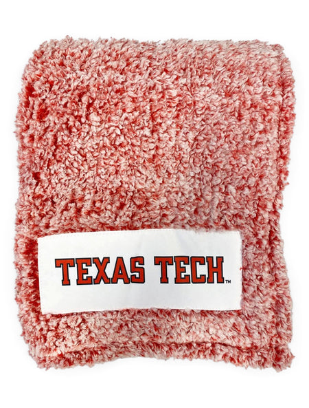 Texas Tech Red Raiders "Frosty Fleece" Red Sherpa Blanket – Front view