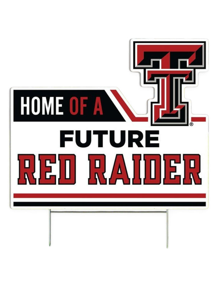 Texas Tech Red Raiders "Future Red Raider" Lawn Sign – Front view