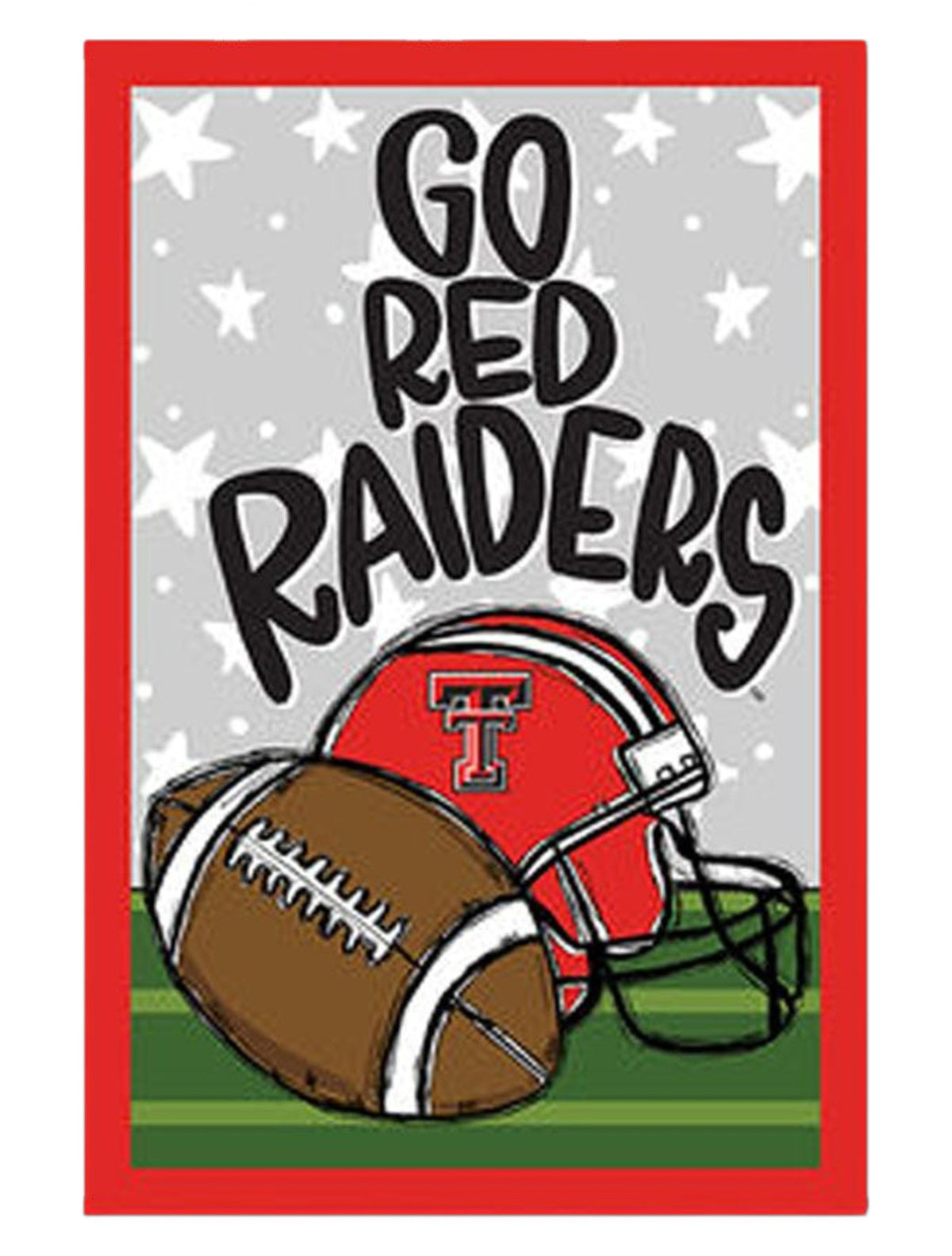 texas-tech-red-raiders-go-red-raiders-garden-flag – Front view