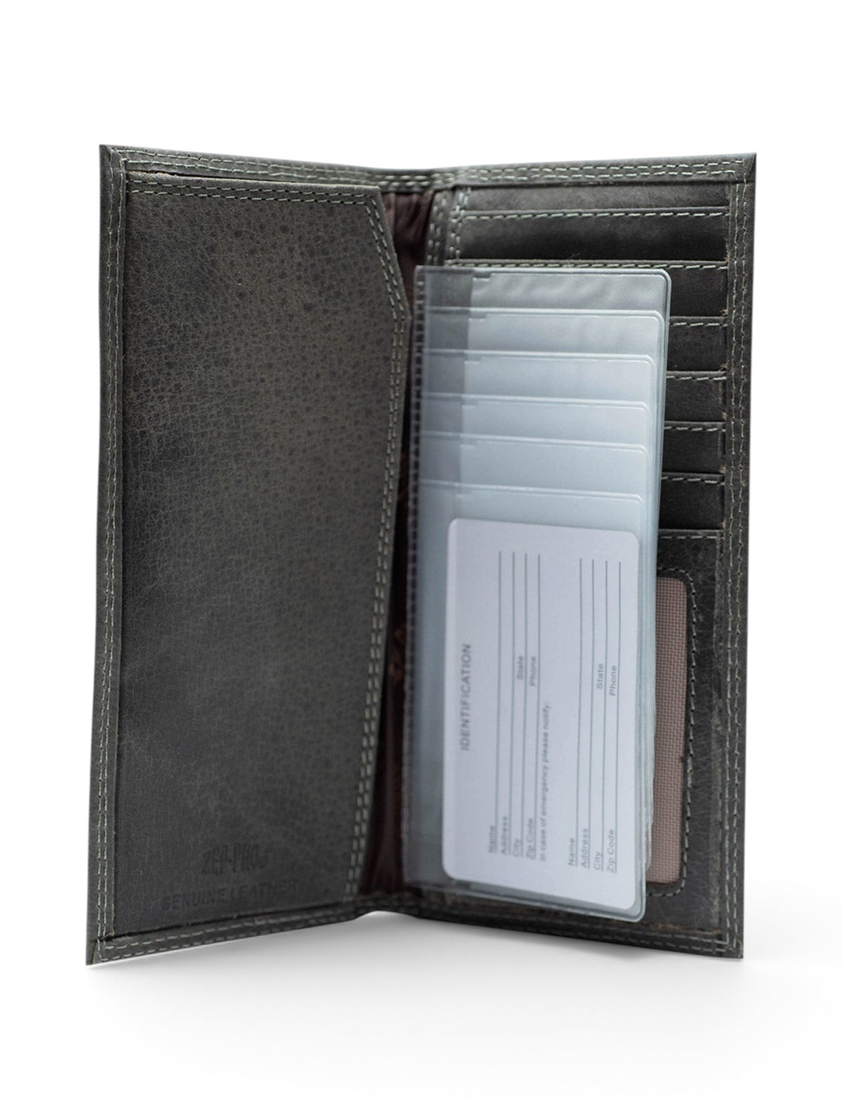 Texas Tech Red Raiders Grey Leather Roper with Double T Wallet – Back view