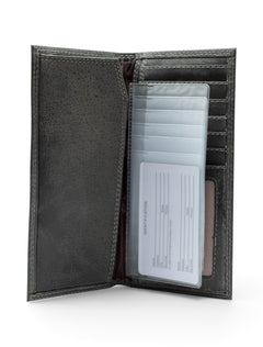 Texas Tech Red Raiders Grey Leather Roper with Double T Wallet – Back view