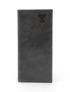 Texas Tech Red Raiders Grey Leather Roper with Double T Wallet – Front view
