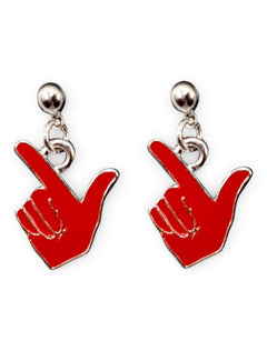 Texas Tech Red Raiders Guns Up Earrings – Front view