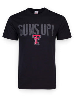 Texas Tech Red Raiders Guns Up Horns Down Black T-Shirt – Front view