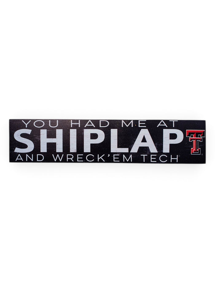 Texas Tech Red Raiders "Had Me At Shiplap" with Double T Wall Decor – Front view