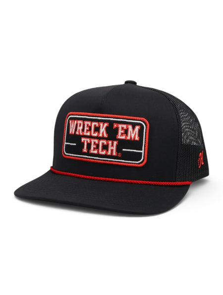 Texas Tech Red Raiders Hooey Hat with Wreck'em Tech Patch Snapback Cap – Front view