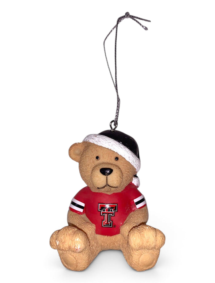 Texas Tech Red Raiders Jersey Bear Ornament – Front view