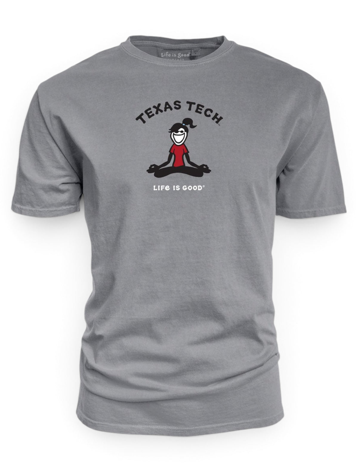 Texas Tech Red Raiders Life is Good "Yoga" T-Shirt – Front view