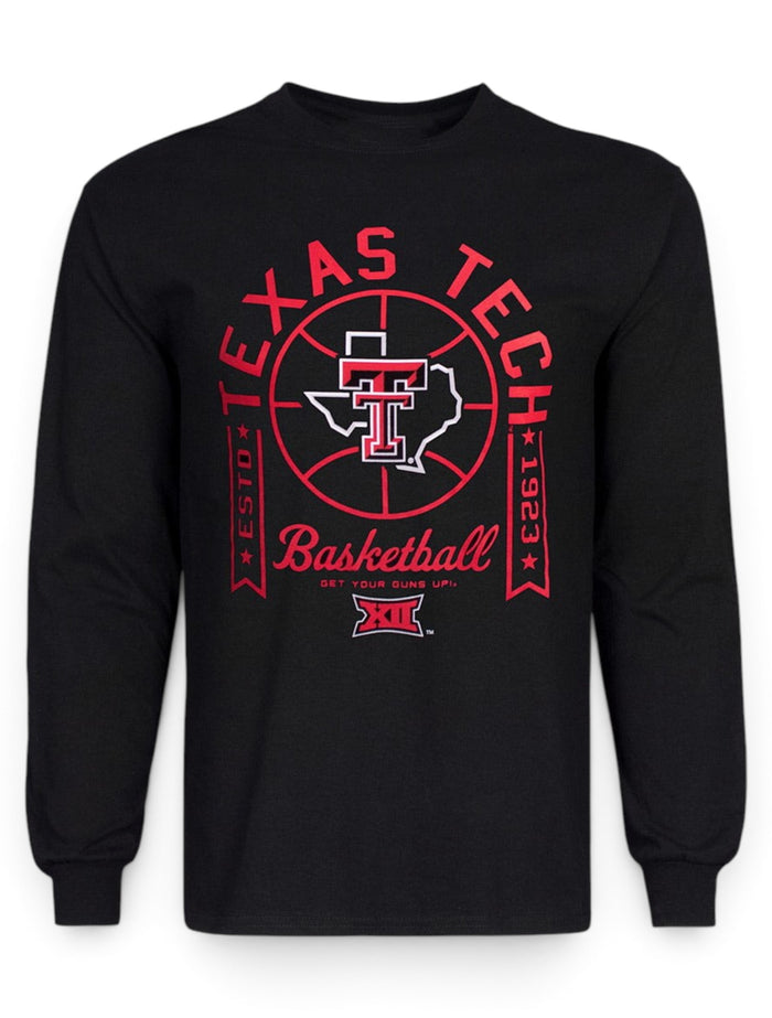 Texas Tech Red Raiders Lone Star Pride Basketball Long Sleeve T-Shirt – Front view