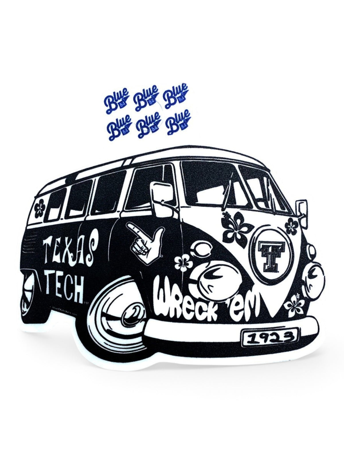 Texas Tech Red Raiders "Major Revamp Bus" Decal – Front view