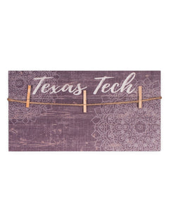 Texas Tech Red Raiders Mandala Plank Picture Hanger – Front view