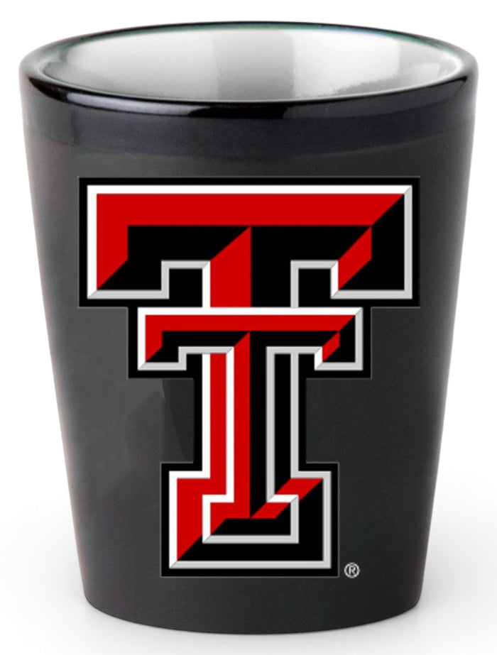 Texas Tech Red Raiders Matte Black Shot Glass – Front view