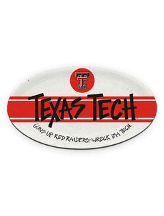 Texas Tech Red Raiders Melamine Oval Serving Tray – Front view