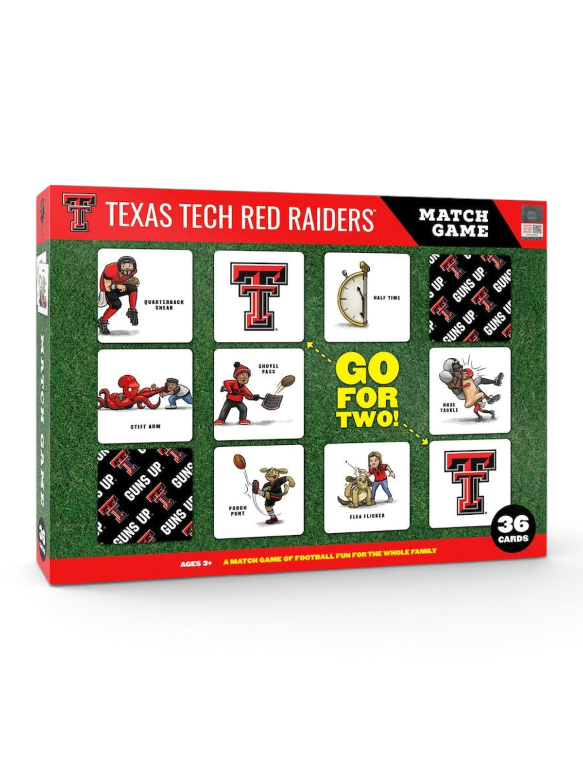 Texas Tech Red Raiders Memory Match Game – Front view