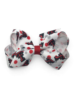 Texas Tech Red Raiders Mini Signature Grosgrain Bow – Front view