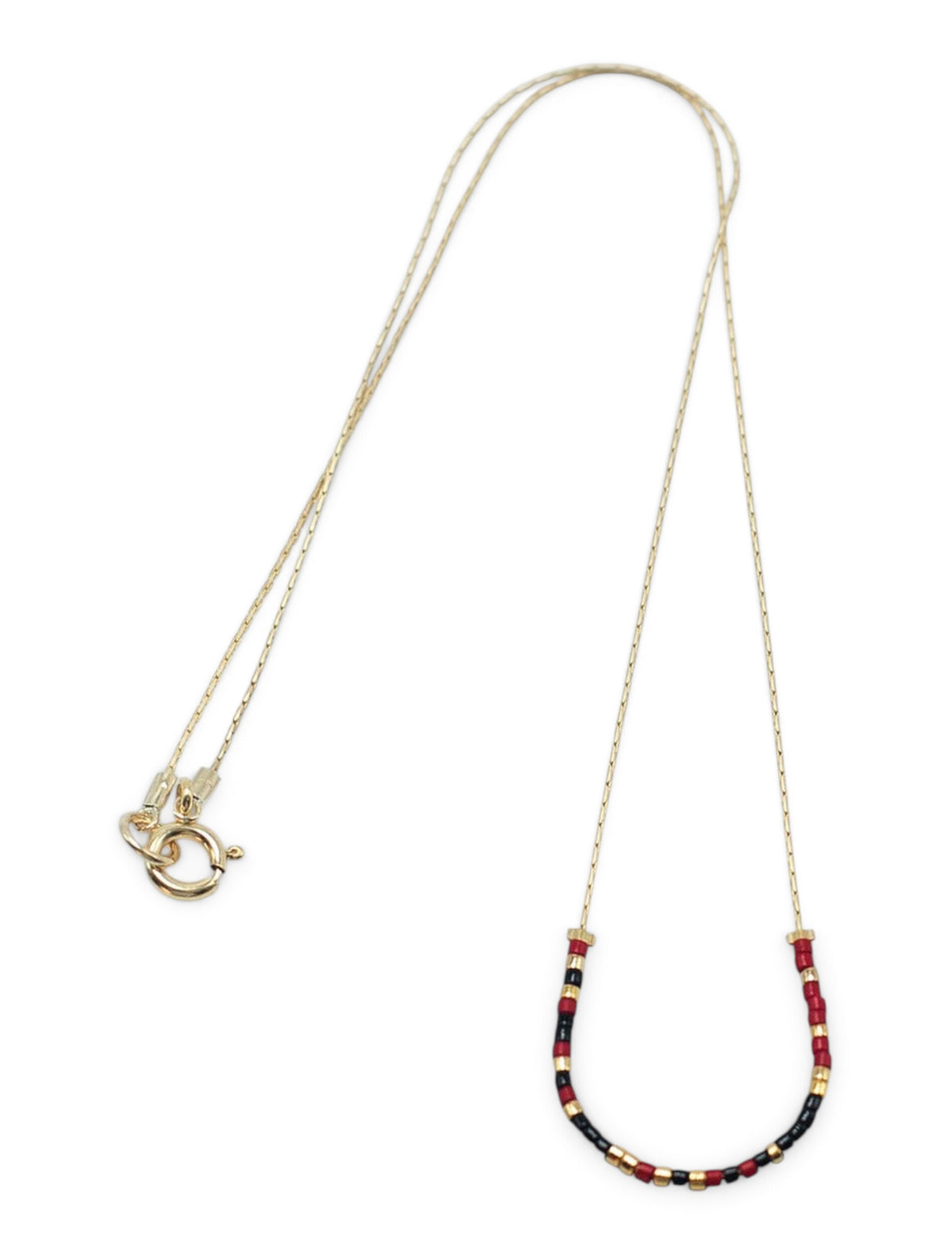 Texas Tech Red Raiders "Mom" Morse Code Necklace – Gold on model