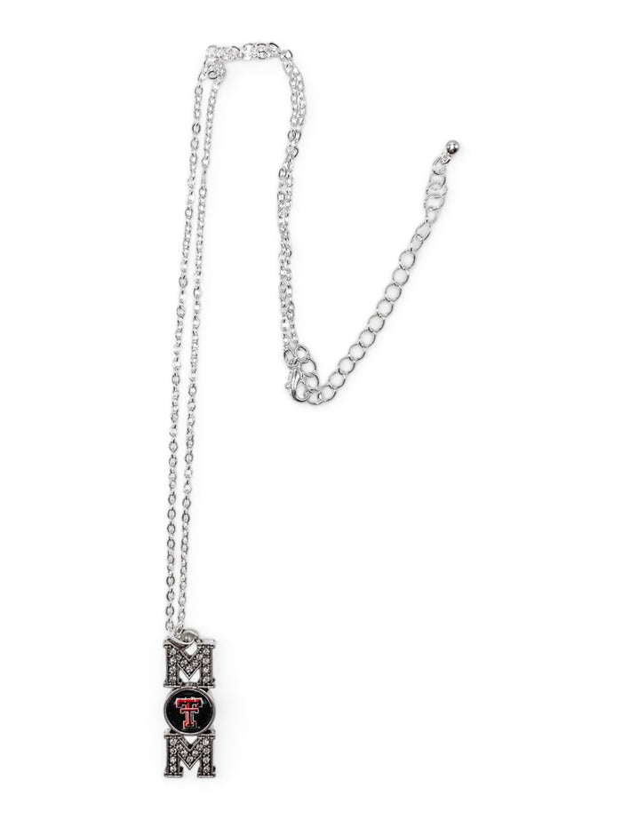 Texas Tech Red Raiders "MOM" Necklace – Front view