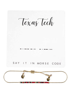 Texas Tech Red Raiders Morse Code Bracelet – Detail