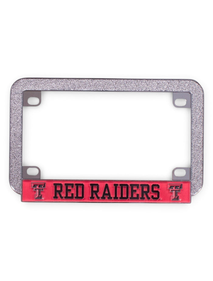 Texas Tech Red Raiders Motorcycle License Plate Frame – Front view