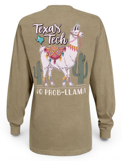 Texas Tech Red Raiders No Problem Llama Long Sleeve Shirt – Front view