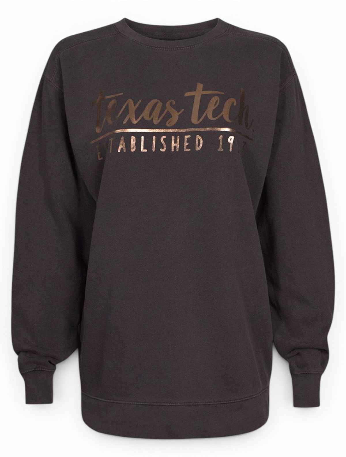 Texas Tech Red Raiders One Script Foil Sweatshirt – Front view