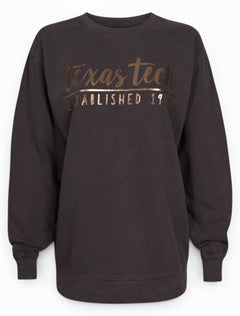 Texas Tech Red Raiders One Script Foil Sweatshirt – Front view