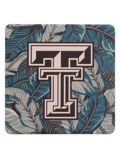 Texas Tech Red Raiders Palm Leaves Coaster – Front view