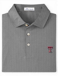 Texas Tech Red Raiders Peter Millar "JAMM" Printed Geo Stretch Jersey Polo – Front view