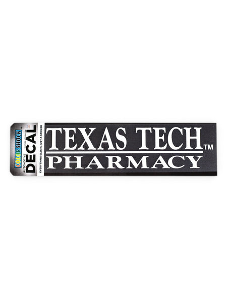 Texas Tech Red Raiders Pharmacy White Decal – Front view