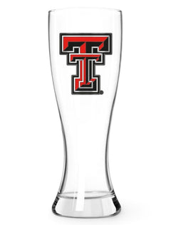 Texas Tech Red Raiders Pilsner with Metal Double T Emblem – Front view