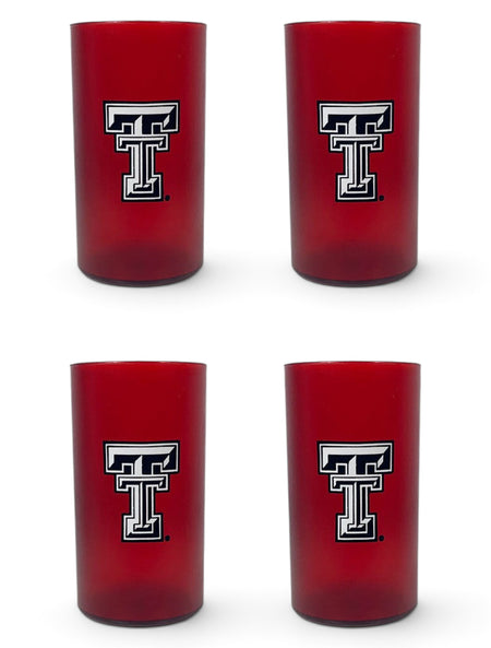 Texas Tech Red Raiders Plastic "20oz. 4 Pack Tumbler Set" – Front view