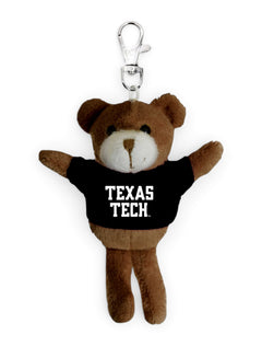 Texas Tech Red Raiders Plush Bear in Texas Tech T-Shirt Keychain – Front view