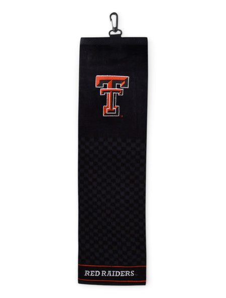 Premium embroidered Texas Tech golf towel