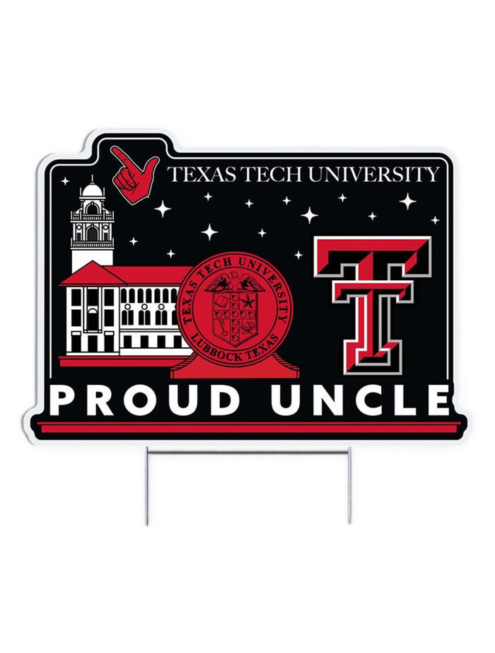 Texas Tech Red Raiders "Proud Uncle" Lawn Sign – Front view