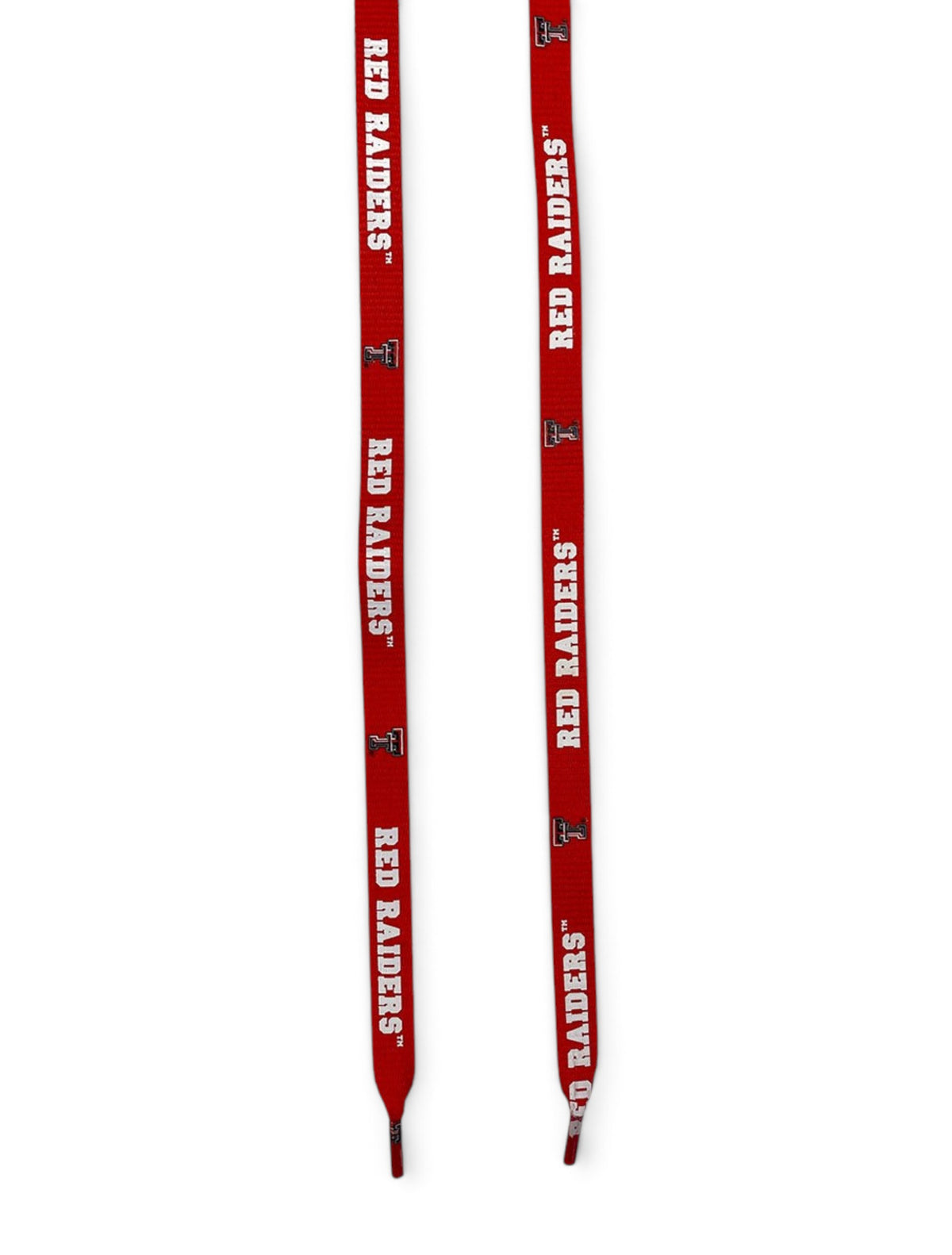 Texas Tech Red Raiders Red Shoe Laces – Side view