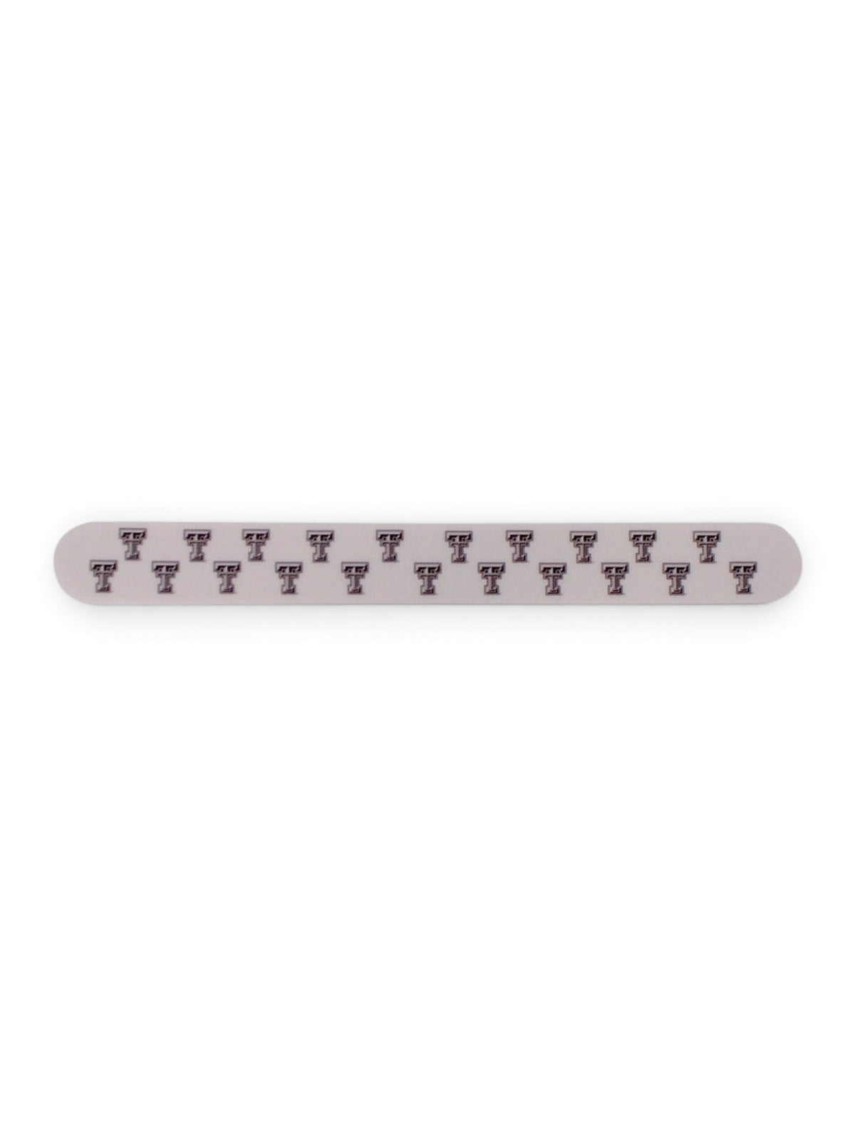 Texas Tech Red Raiders Repearing Double T White Wrap Nail File – Front view