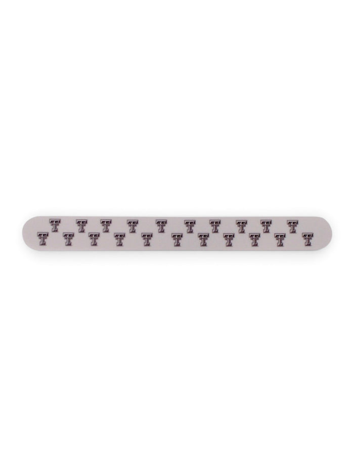 Texas Tech Red Raiders Repearing Double T White Wrap Nail File – Front view