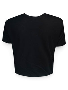 Texas Tech Red Raiders "Rugged Football" Crop Top – Black back view