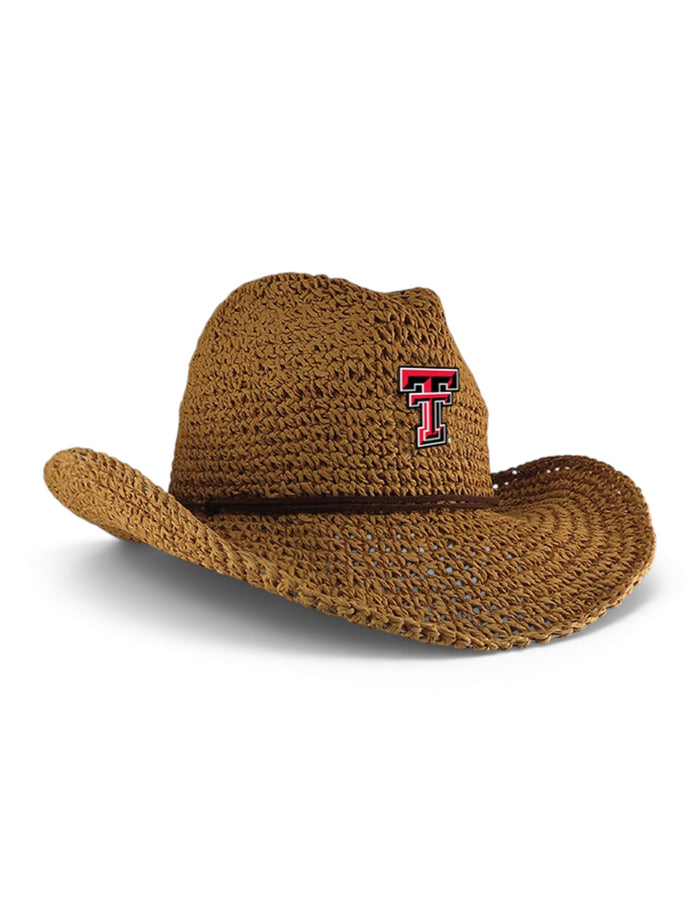 Texas Tech Red Raiders "Sahara" Straw Crushable Cowboy Hat – Front view