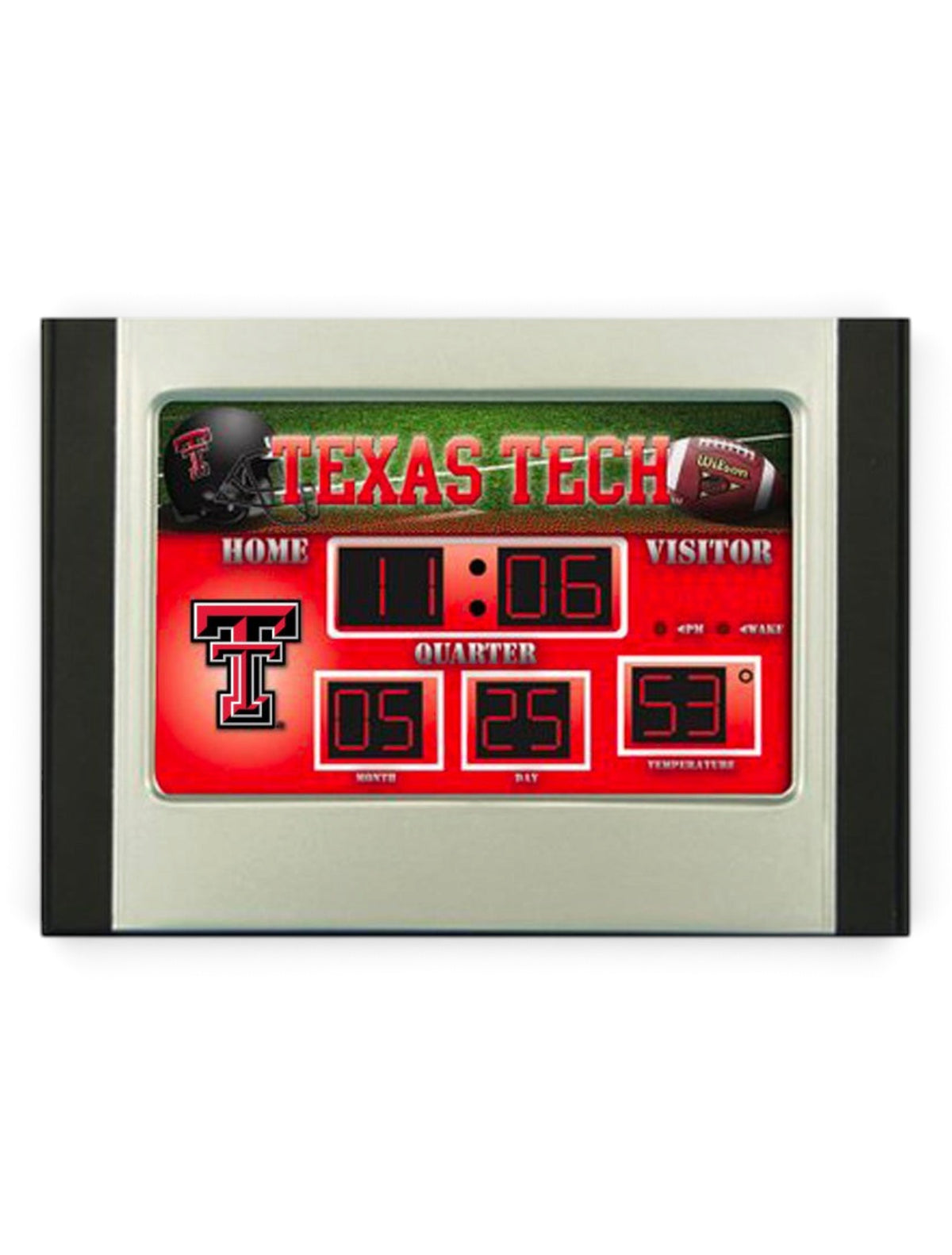 Texas Tech Red Raiders Scoreboard Alarm Clock – Front view