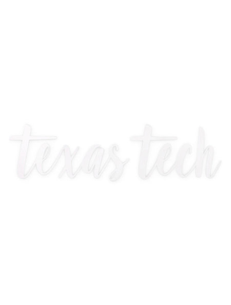 Texas Tech Red Raiders Script Decal – Front view