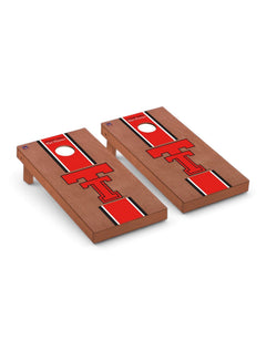 Texas Tech Red Raiders Solid Wood 2x4 Cornhole Board Set - "Rosewood" – Front view
