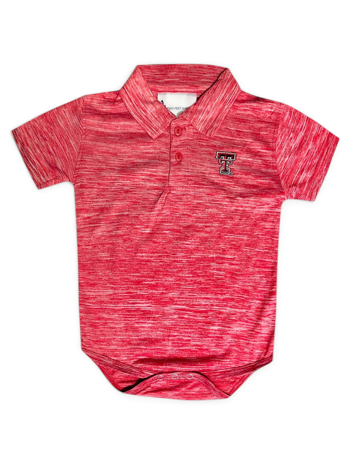 Texas Tech Red Raiders "Spacedye Golf Creeper" INFANT Onesie – Black detail