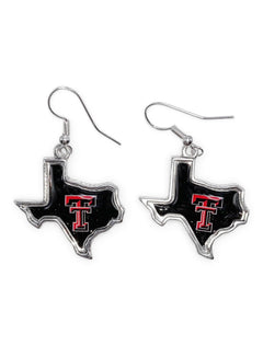 Texas Tech Red Raiders "State of Mine" Earrings – Front view