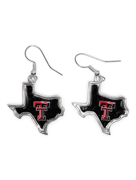 Texas Tech Red Raiders "State of Mine" Earrings – Front view