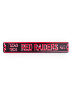 Texas Tech Red Raiders Street Sign Steel Magnet – Front view