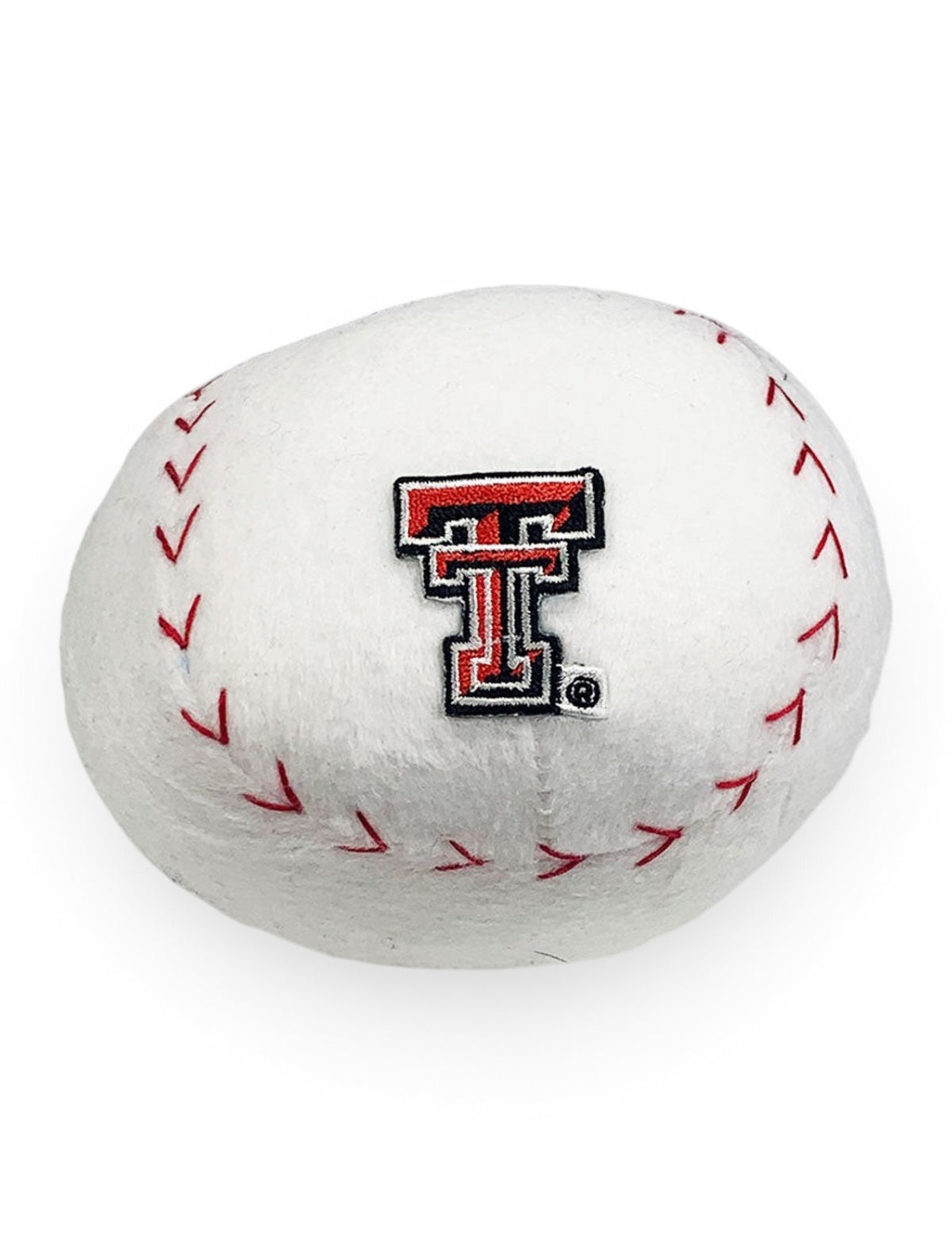 Texas Tech Red Raiders Stuffed Baseball with Double T – Front view