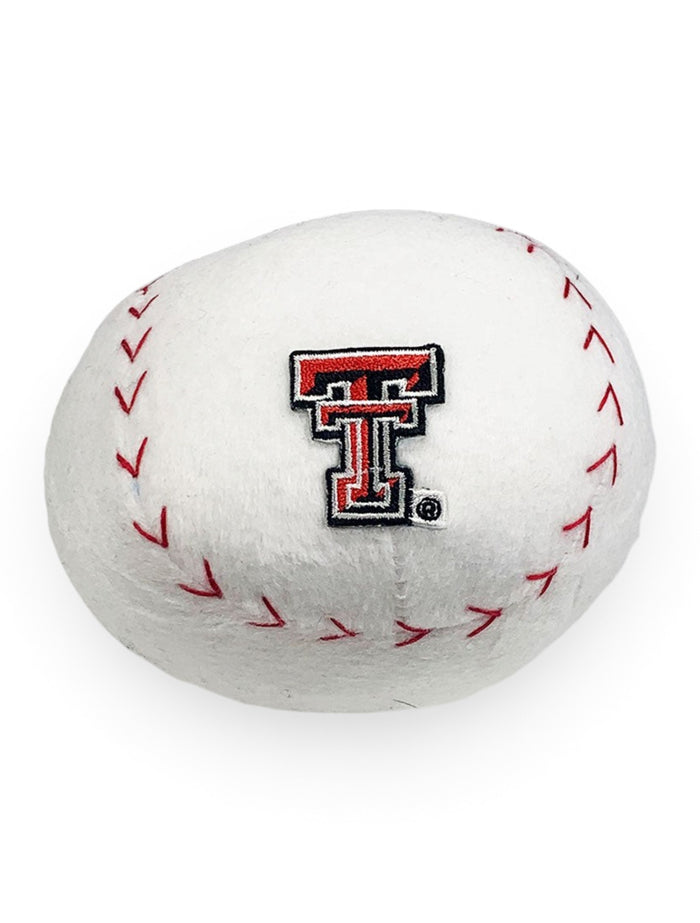 Texas Tech Red Raiders Stuffed Baseball with Double T – Front view