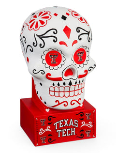 Texas Tech Red Raiders Sugar Skull Statue – Front view