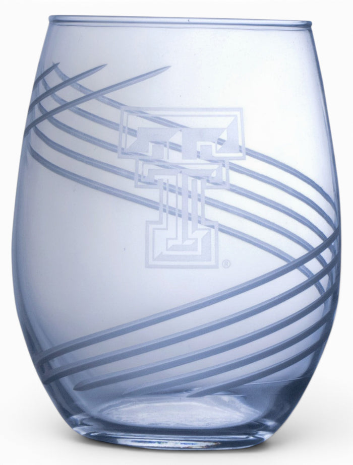 Texas Tech Red Raiders Swirl  21oz Stemless Wine Glass – Front view